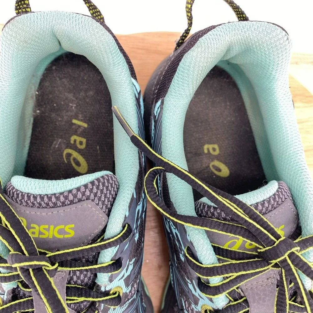 Asics Womens Gel Venture 6 T7G6N Black Teal Road Running Shoes Size 9.5